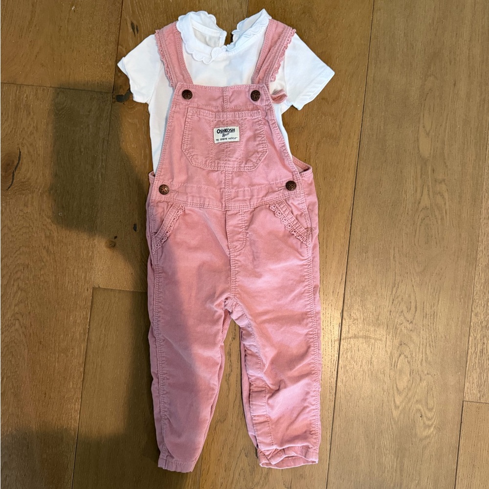 OshKosh B'gosh Dusty Pink Corduroy Overalls